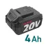 EXTOL INDUSTRIAL Share20V akkus lombfúvó, 20V Li-ion, kefementes, 1db akku, 1db töltő, 4000 mAh