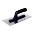 EXTOL CRAFT rozsdamentes glettelőkanál csempézőhöz 270×128×80mm 6×6mm műanyag nyél