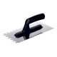 EXTOL CRAFT rozsdamentes glettelőkanál csempézőhöz 270×128×80mm 6×6mm műanyag nyél