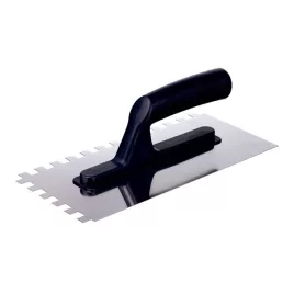   EXTOL CRAFT rozsdamentes glettelőkanál 270×128×80mm, 10×10mm, műanyag nyél
