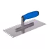 EXTOL PREMIUM rozsdamentes csempéző glettelőkanál 270×128×90mm, 8×8mm, SOFT gumi nyél