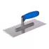 EXTOL PREMIUM rozsdamentes csempéző glettelőkanál 270×128×90mm, 8×8mm, SOFT gumi nyél