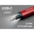 FORTUM akkus órás csavarhúzó készlet 125db, beépített 3,7 V 400 mAh Li-ion akku, USB tölthető