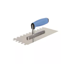   glettelőkanál 13×27cm rozsdamentes csempéző 10×10mm, SOFT gumi nyél