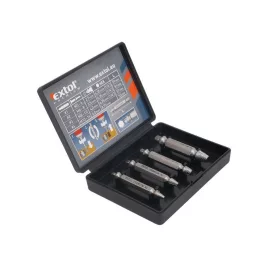   EXTOL PREMIUM törtcsavar kiszedő klt. 4db (2,7-3,5-4,0-6,0 mm)×51mm, HSS