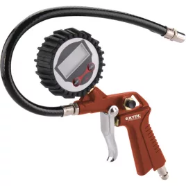   EXTOL PREMIUM gumiabroncs fúvató pisztoly, digitális manométerrel, max.13 Bar, 1/4' tömlőcsatlakozó, 85-142 l/perc, 2×1,5V AAA e