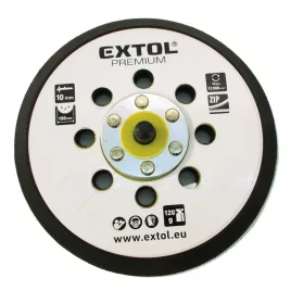   EXTOL PREMIUM tartalék gumi talp 8865038 rotációs csiszológéphez, 6'/150mm, 8 db lyuk, tépőzáras, max. 12.000/perc, vastagság: 1