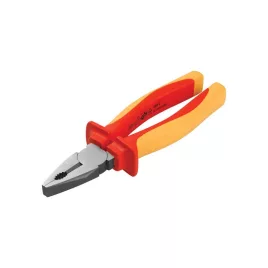   EXTOL PREMIUM kombinált fogó, 200mm, szigetelt,1000V VDE, DIN ISO 5746, CV, duál piros/sárga nyél, akasztós szerszámtartó