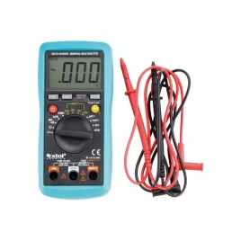   EXTOL PREMIUM digitális multiméter; Amper/Volt/Ohm mérő, hangjelző funkcióval, CE, 3 db 1,5V AAA elem