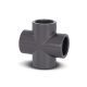 PVC Cross Fitting, 50 mm - kereszt idom, PVC csőrendszerekhez