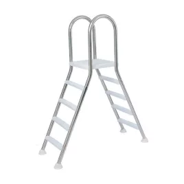   Rozsdamentes kétágú létra, 4+4 fokkal, maximum 1.2 m magasságig használható
