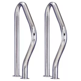   Rozsdamentes korlát, AISI316, 795 x 490 mm, 2 darabos készlet, tengeri környezetbe alkalmas