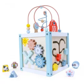   Fa tevékenység kocka szortírozó blokkokkal Ecotoys - játék, tanulás, fejlesztés, gyermek, színes, kreatív, design