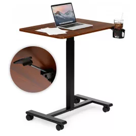   ModernHome állítható magasságú laptopasztal fa lappal, 70x48 cm, 71.5-112 cm