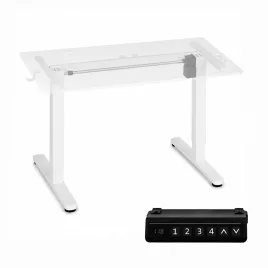   ModernHome elektromos íróasztalváz, állítható magasságú 72-118 cm, asztallaphoz max. 160 cm, fehér