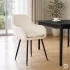 ModernHome 2 db bársony kárpitozott modern szék, krém