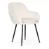 ModernHome 2 db bársony kárpitozott modern szék, krém