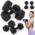 MOVEPRO hatszögletű kézisúlyzó szett 2x2 kg fekete fitness súlyzók