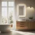 ModernHome falra szerelhető LED fürdőszobatükör, 50x70 cm, 3 szín, érintőkapcsoló