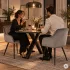 ModernHome 2 db kárpitozott bársony étkezőszék, sötétszürke