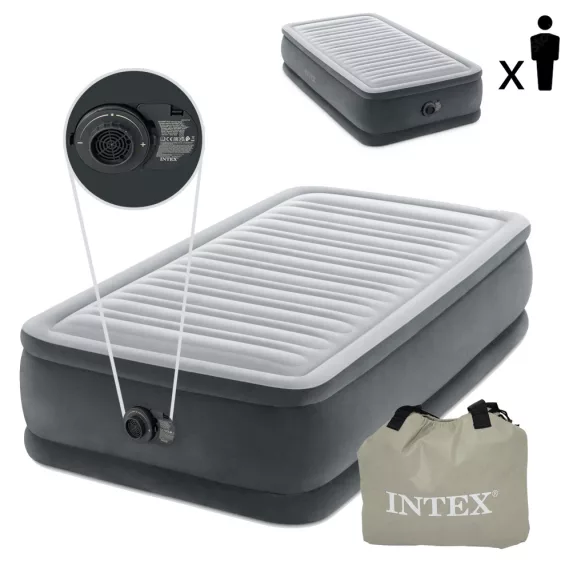 INTEX DELUXE egyszemélyes felfújható matrac pumpával 191x99 cm 64412ND