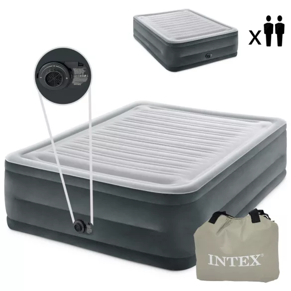 INTEX felfújható dupla alvómatrac automata pumpával 64418ND