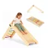 ECOTOYS fa Montessori mászóka gyerekeknek, létrával és rámpával