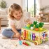 ECOTOYS 8 az 1-ben fa oktatókocka béka, húzható, formabedobó, xilofon, kukacfogó