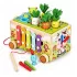 ECOTOYS 8 az 1-ben fa oktatókocka béka, húzható, formabedobó, xilofon, kukacfogó