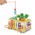 ECOTOYS 8 az 1-ben fa oktatókocka béka, húzható, formabedobó, xilofon, kukacfogó