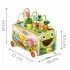 ECOTOYS 8 az 1-ben fa oktatókocka béka, húzható, formabedobó, xilofon, kukacfogó