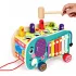 ECOTOYS fa oktatókocka elefánttal 8w1, húzható, formabedobó, xilofon, kukacfogó