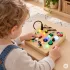 ECOTOYS fa interaktív készségfejlesztő tábla LED fénykapcsolókkal