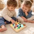 ECOTOYS fa interaktív készségfejlesztő tábla LED fénykapcsolókkal