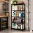 ModernHome 5 szintes tárolópolc garázsba, pincébe, otthonra fekete