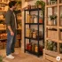 ModernHome 4 szintes háztartási polc garázsba, pincébe, fekete