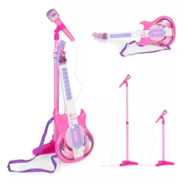   MULTISTORE gyerek elektromos gitár és mikrofon szett állvánnyal, MP3 kompatibilis