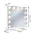 ECOTOYS LED sminktükör 50x40 cm, 3 fényárnyalattal, 13 izzóval