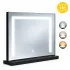 ModernHome LED sminktükör 50x40 cm, 3 fényárnyalattal, fekete