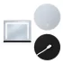 ModernHome LED sminktükör 50x40 cm, 3 fényárnyalattal, fekete