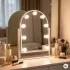 ModernHome LED sminktükör 30x40 cm, 3 fényárnyalattal, 9 izzóval