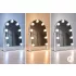 ModernHome LED sminktükör 30x40 cm, 3 fényárnyalattal, 9 izzóval