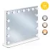 ModernHome LED sminktükör 57x46 cm, 3 fényárnyalat, állítható fényerő, 15 izzó