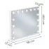 ModernHome LED sminktükör 57x46 cm, 3 fényárnyalat, állítható fényerő, 15 izzó