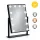 ModernHome LED sminktükör 30x40 cm, 3 színnel, 12 izzóval, fekete