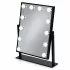 ModernHome LED sminktükör 30x40 cm, 3 színnel, 12 izzóval, fekete