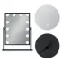ModernHome LED sminktükör 30x40 cm, 3 színnel, 12 izzóval, fekete
