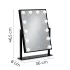 ModernHome LED sminktükör 30x40 cm, 3 színnel, 12 izzóval, fekete