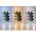 ModernHome LED sminktükör 25x30 cm, 3 fényárnyalat, 9 izzó