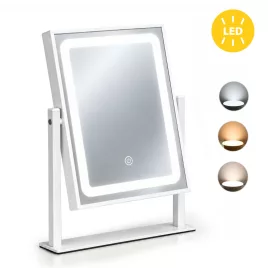 ModernHome LED sminktükör 25x30 cm, 3 fényárnyalattal